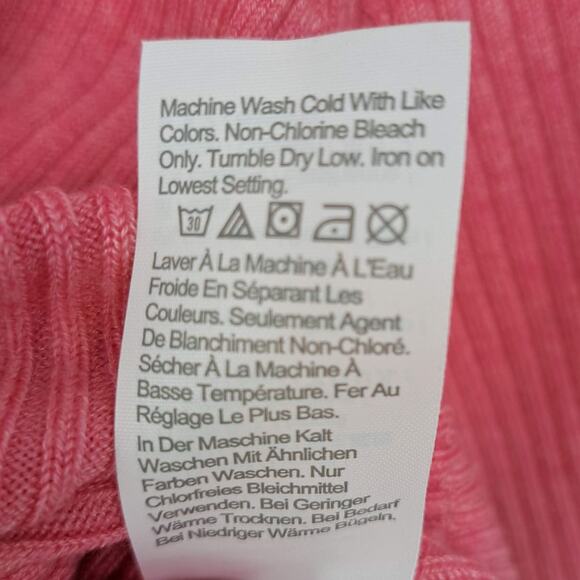 J. Crew Ribbed Turtleneck Sweater Tencel Lyocell Blend Pink Women's Size 3X - Picture 6 of 7